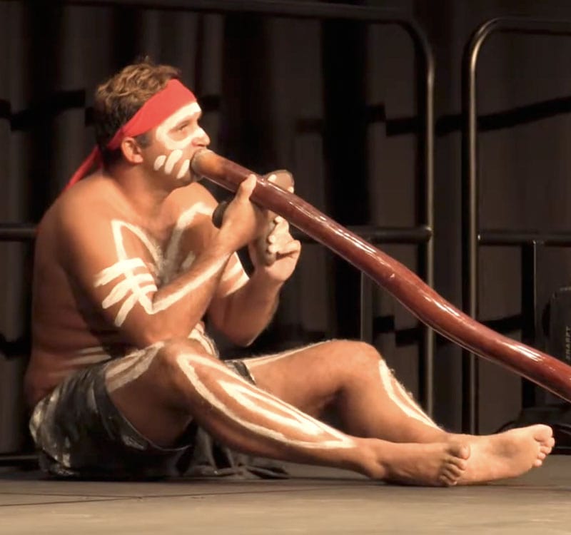 Aboriginal acts - Cruise Entertainment-min Aboriginal act entertaining guests on a harbour cruise