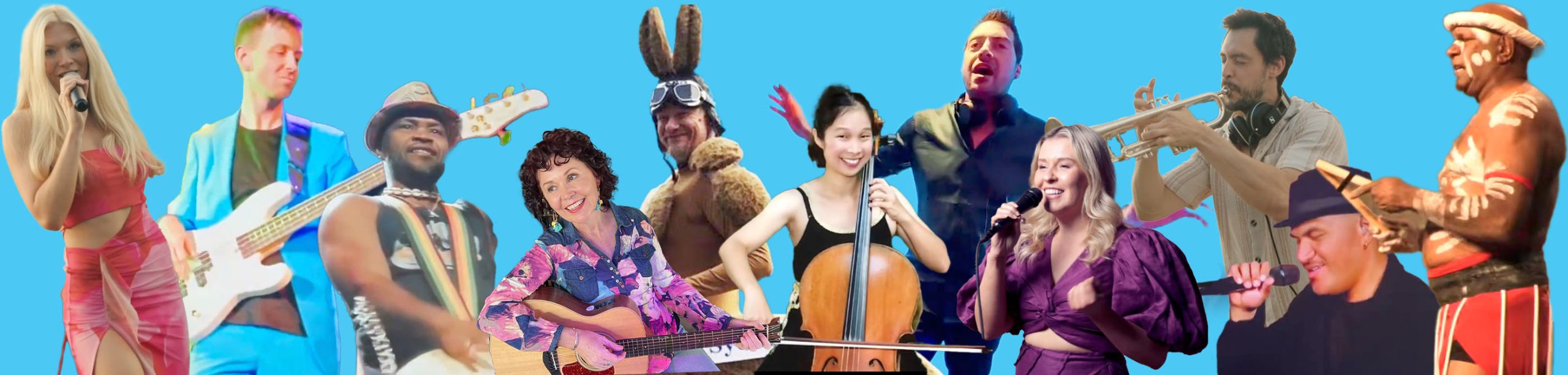 colour montage of cruise entertainers