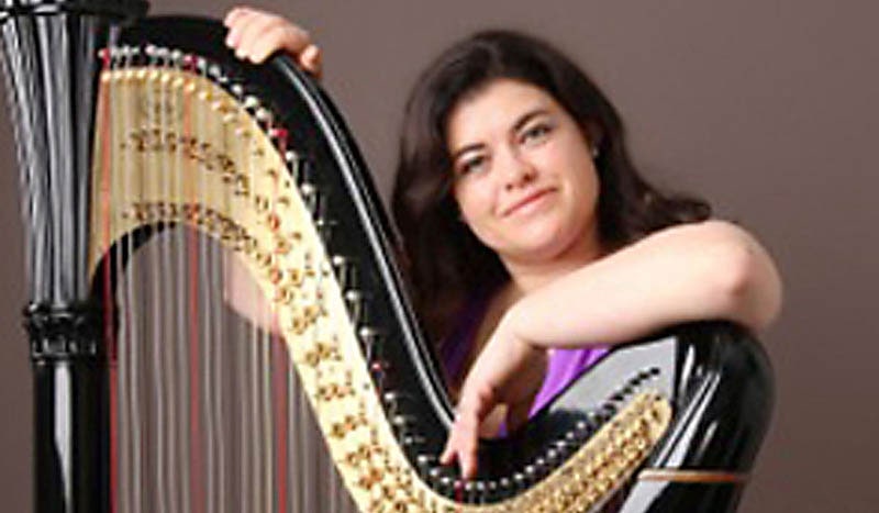 Harpists as part of our cruise entertainment
